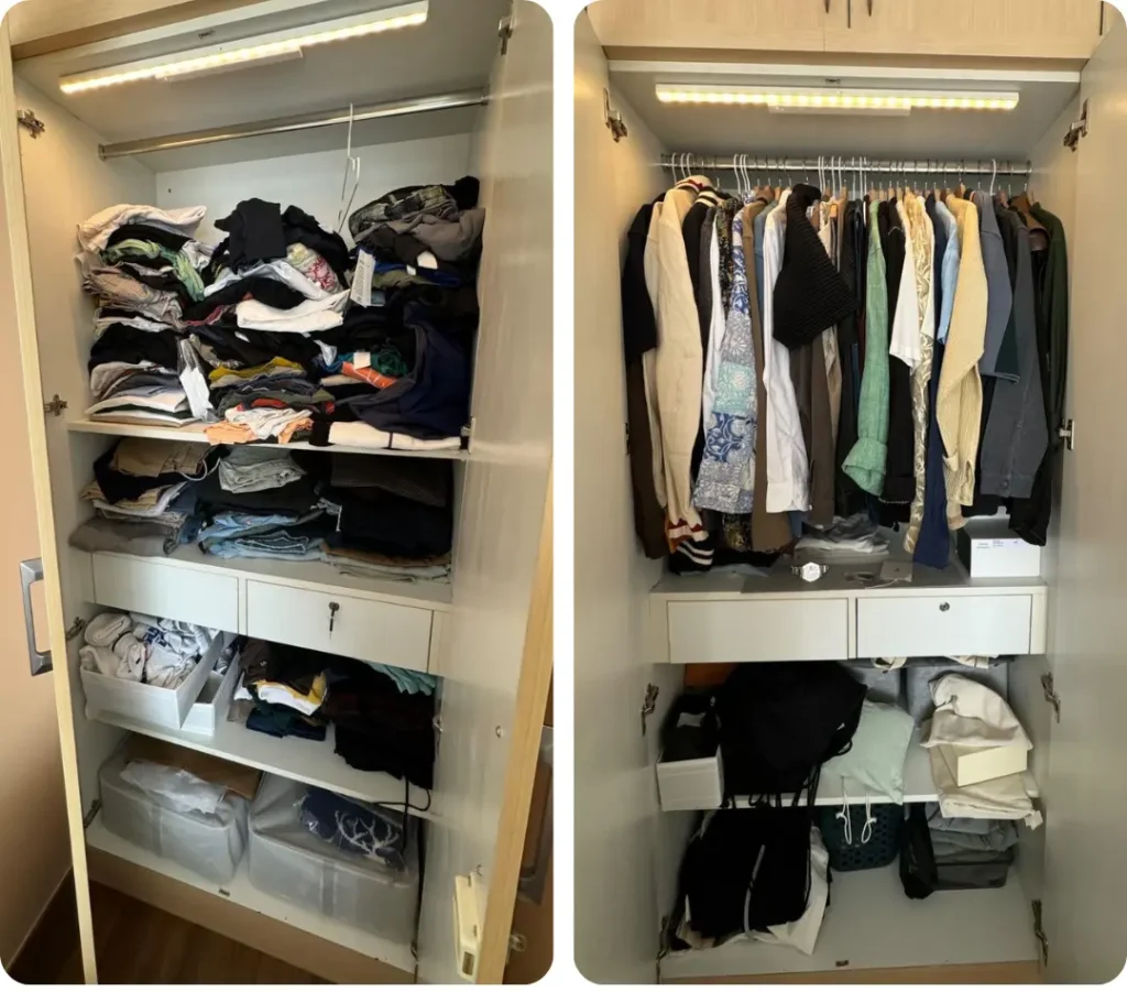 Messy men's cupboard