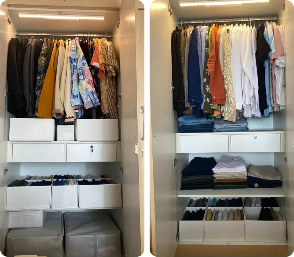 Organised Men's wardrobe